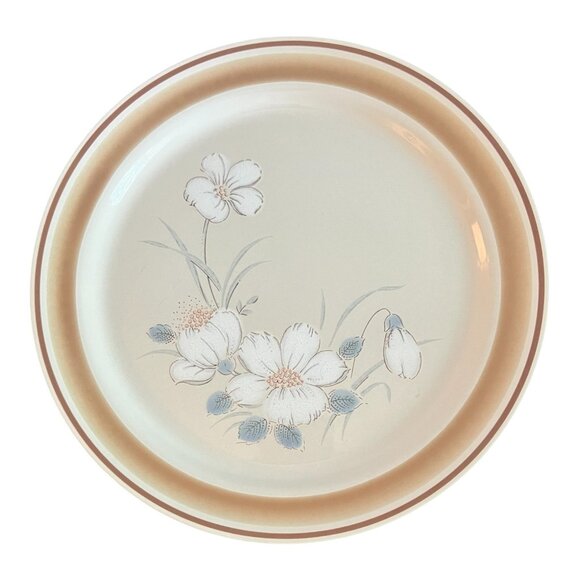 Vtg Water Colors Hearthside Dawn Pattern Dinner Plate Hand Decorated Stoneware - Picture 1 of 4